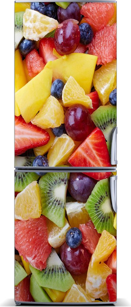 Tulup Kühlschrankdekoration - Magnetmatte - 60 cm x 180 cm - Magnet auf dem Kühlschrank - Gehacktes Obst