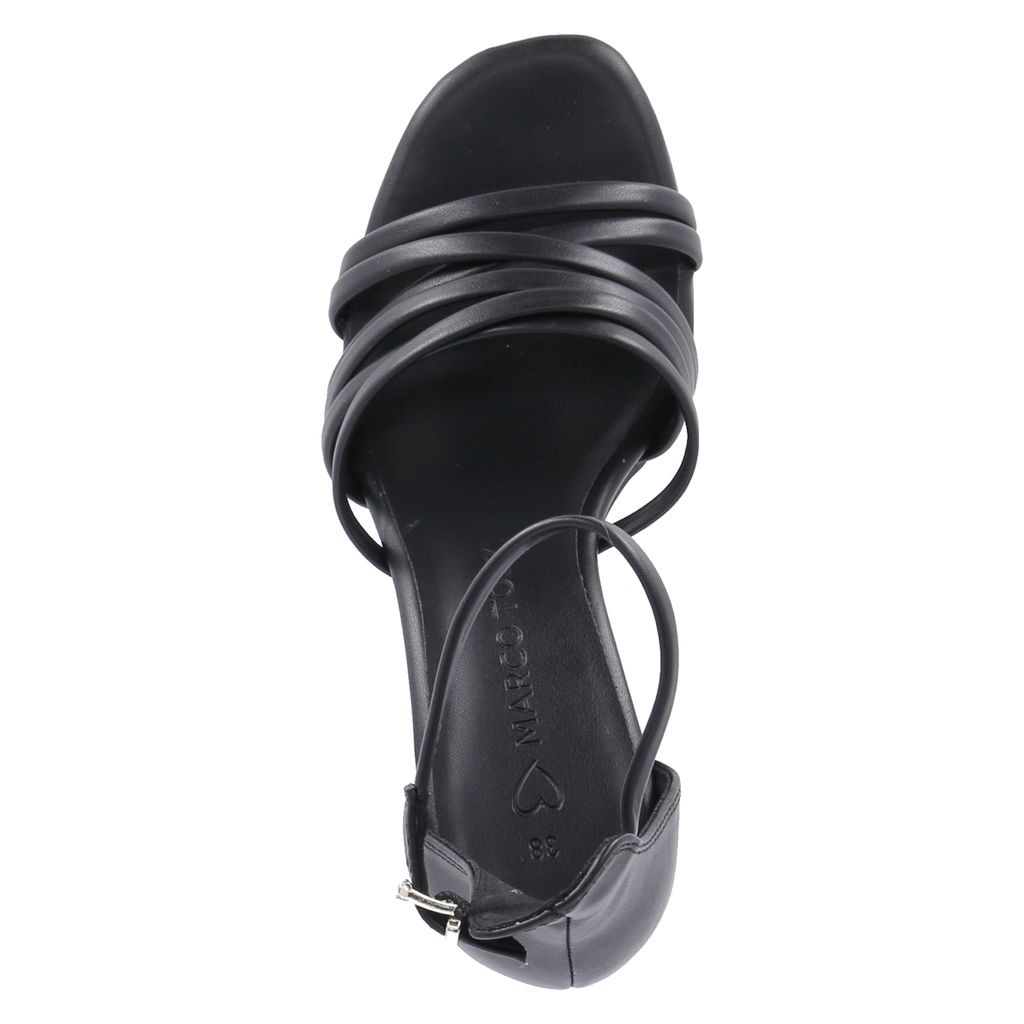 MARCO TOZZI Damen Sandalette Schwarz Metallic 38 EU