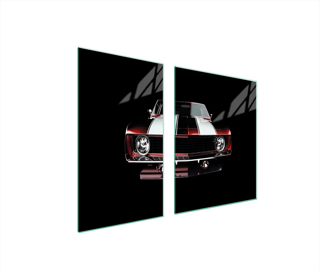 Piastre Copri Piano Cottura Vetro 60x52 Design Auto Sportive 2pz