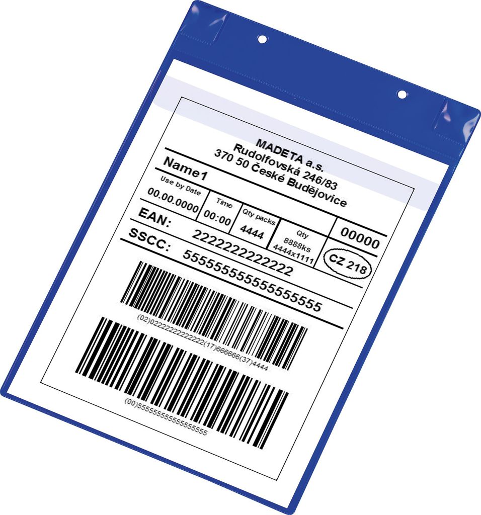 DJOIS Kennzeichnungstasche Neodym 170101 A4 bl 5 St./Pack.