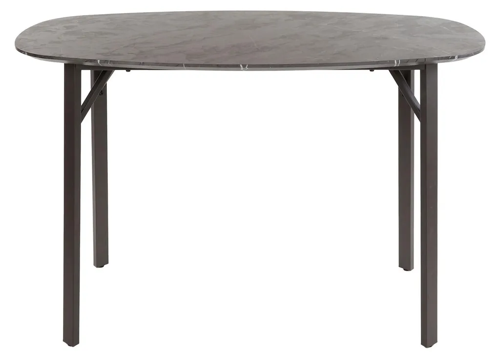 Table à manger FURNLUX marbre onyx noir 140 cm pour salon chic
