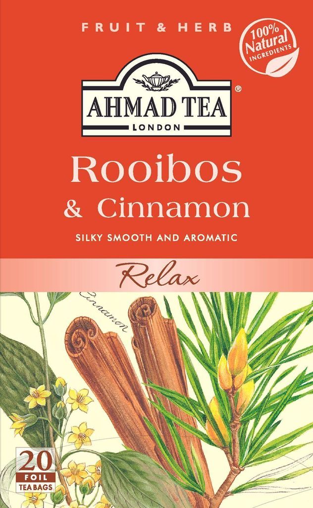 Ahmad Tea Rooibos & Cannelle, Thé aux fruits 30g, 20 Image du produit 