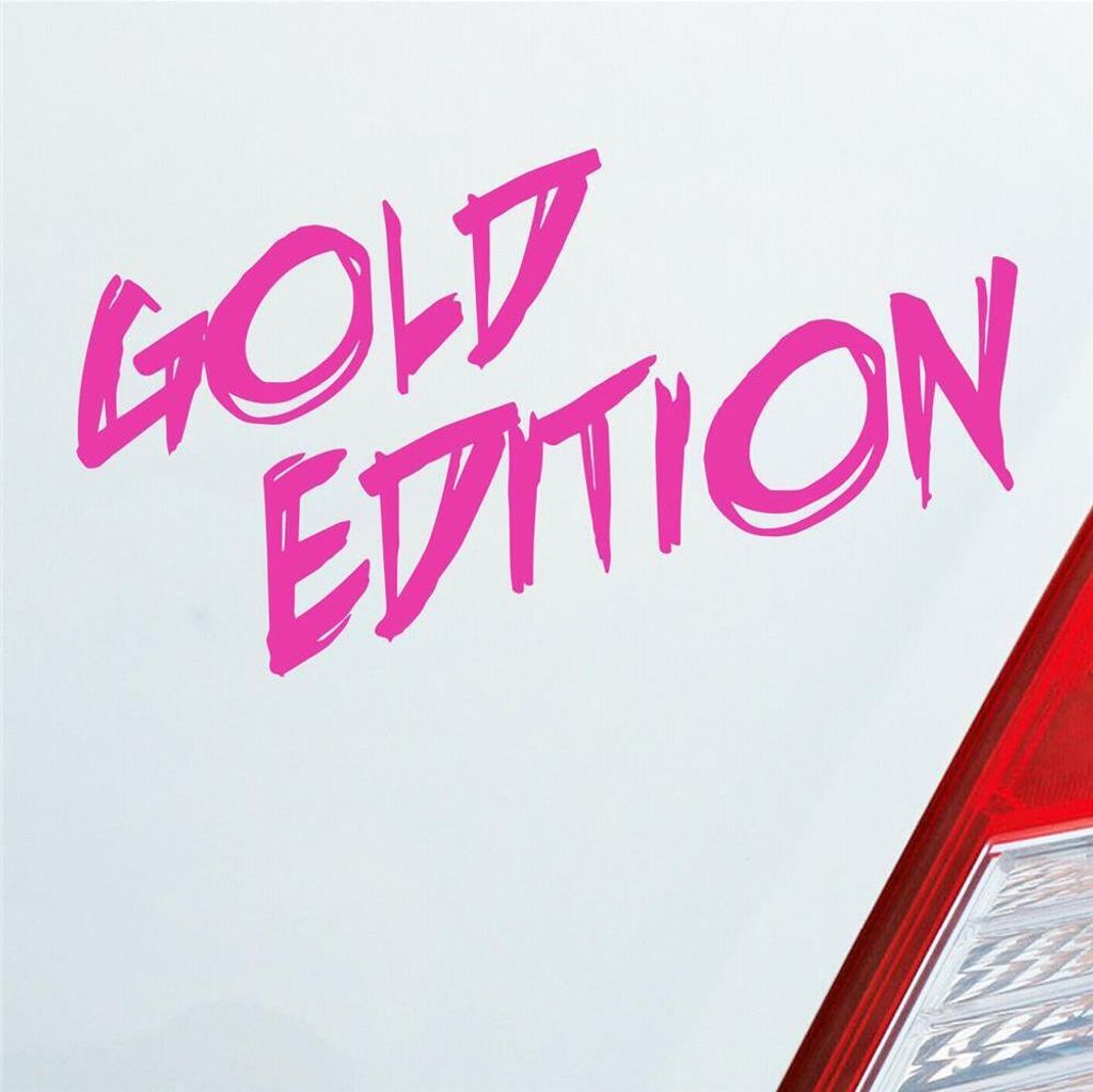 Auto Aufkleber Gold Edition Auto Car Tuning 15x7 cm Pink Produktbild 