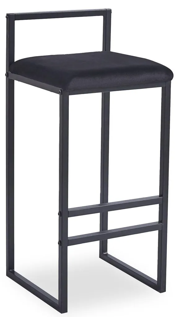 Tabouret pour Îlot de Cuisine Drakkar Noir Velours et Métal