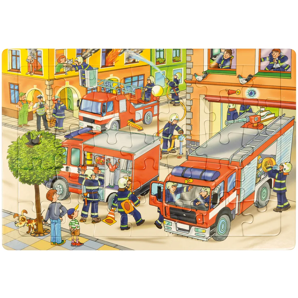 Puzzle de pompier pour activité calme : Idéal après l'école dès 4 ans