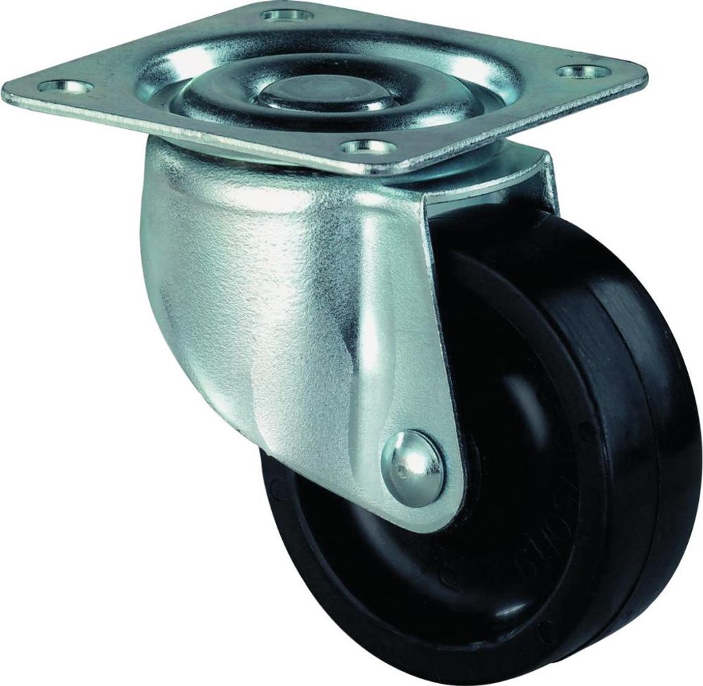 BS Rollen BS Lenkrolle F25, Rad-Ø 38 mm, Tragkraft 25 kg, Platte 42x42 mm