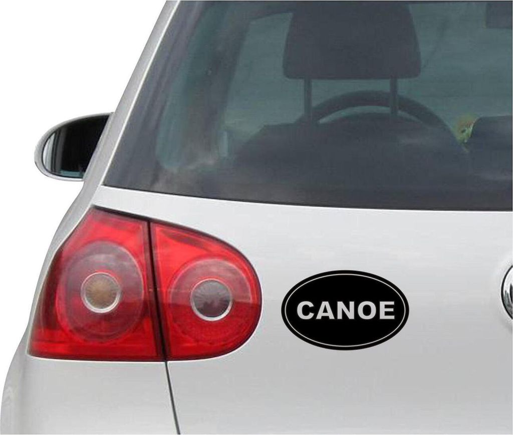 Aufkleber / Autoaufkleber - JDM - Die cut - CANOE EURO OVAL - Folie Auto Decal Sticker - schwarz - 139mmx86mm