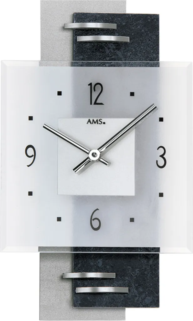 Horloge à quartz AMS 9245 - Mouvement silencieux et boîtier 22x36x5cm