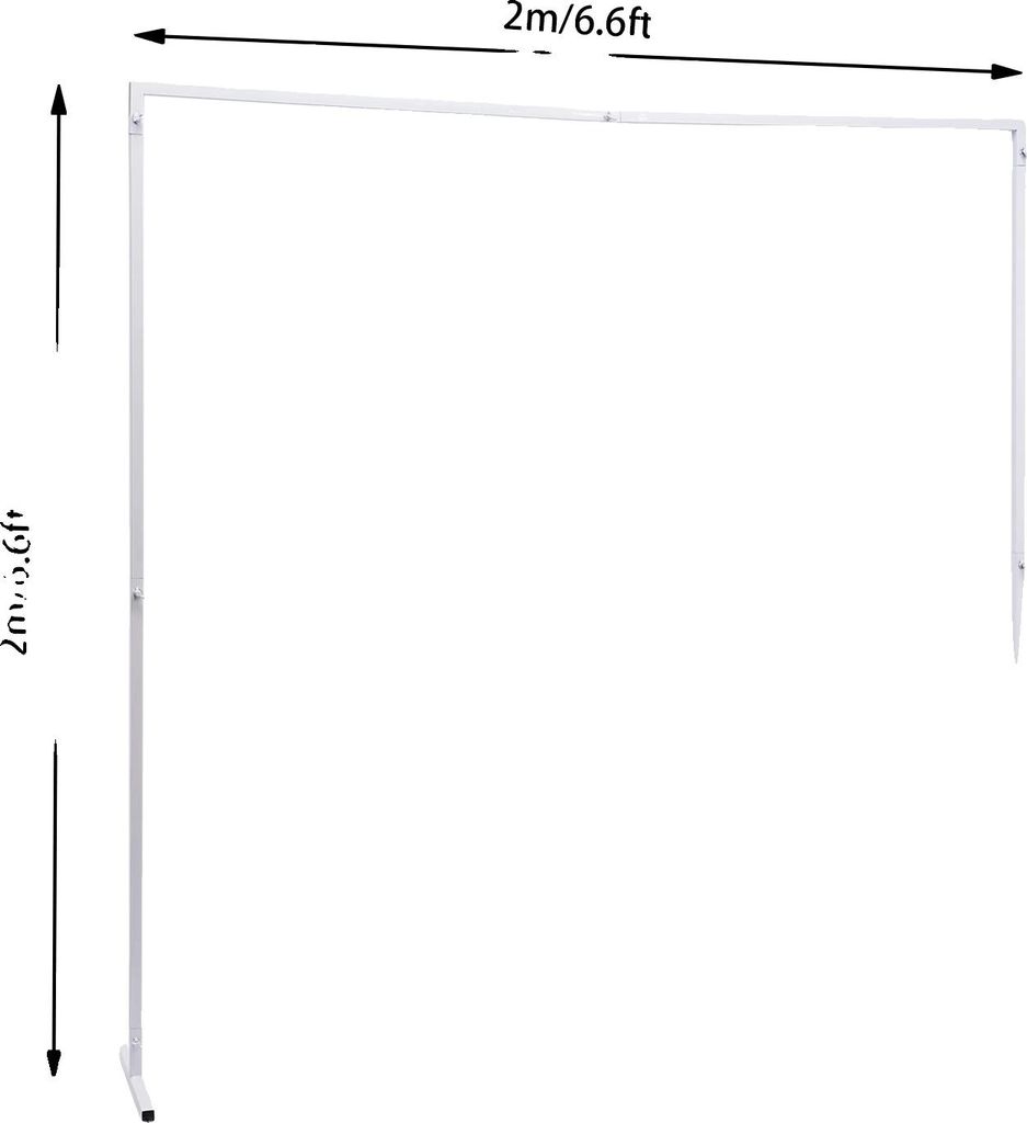 Hochzeitsbogen, 2m x 2m Maße, Material: verzinktes Eisenrohr, freistehende Montageart, Weiß, L