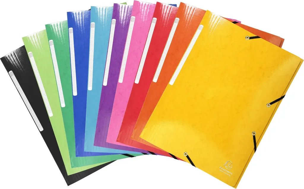 Chemise à 3 rabats Exacompta Iderama A4 maxi capacité carte lustrée