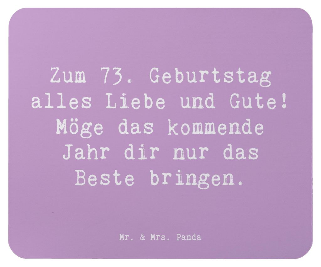 Mr. & Mrs. Panda Mouse Pad Spruch 73. Geburtstag Produktbild 