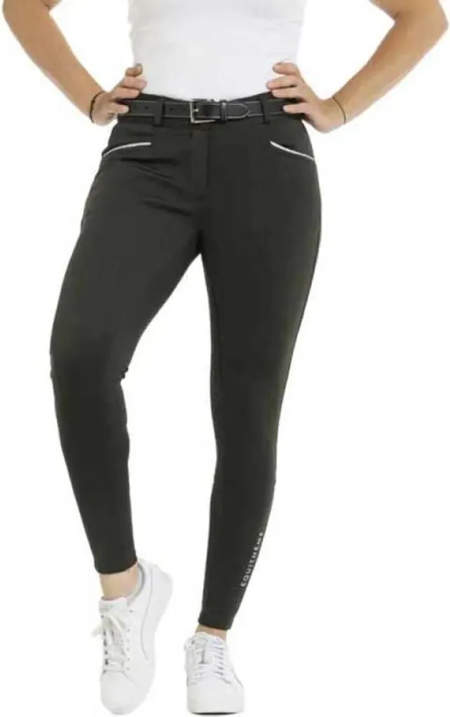 Pantalon d'équitation Vert 36 Equitheme Claudine idéal pour CSO et Dressage