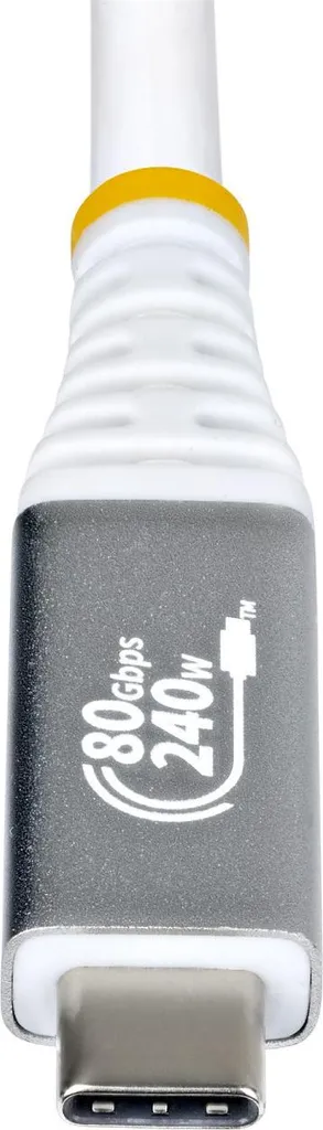 Câble USB4 80Gbps StarTech 240W Blanc - Compatible Thunderbolt 4 8K - 4