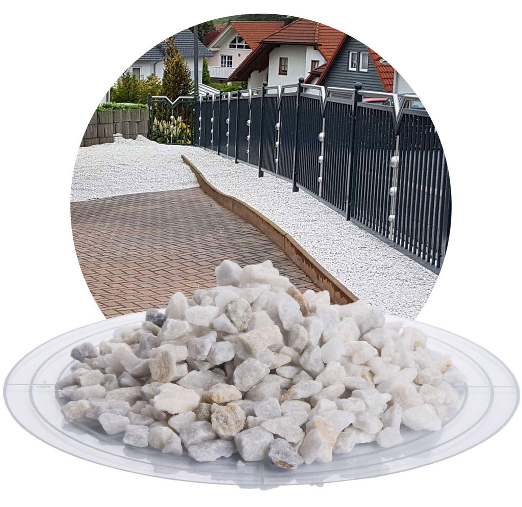 Schicker Mineral-Marmor Ziersplitt weiß 25 kg-8-16mm Produktbild 