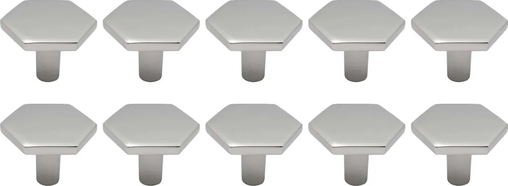 Maniglia Esagonale Argento HEXAGON per Mobili Natural Goods Berlin 10pz