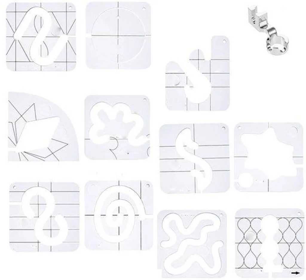 Kit de gabarits patchwork 11 pièces pour des découpes de tissus parfaites