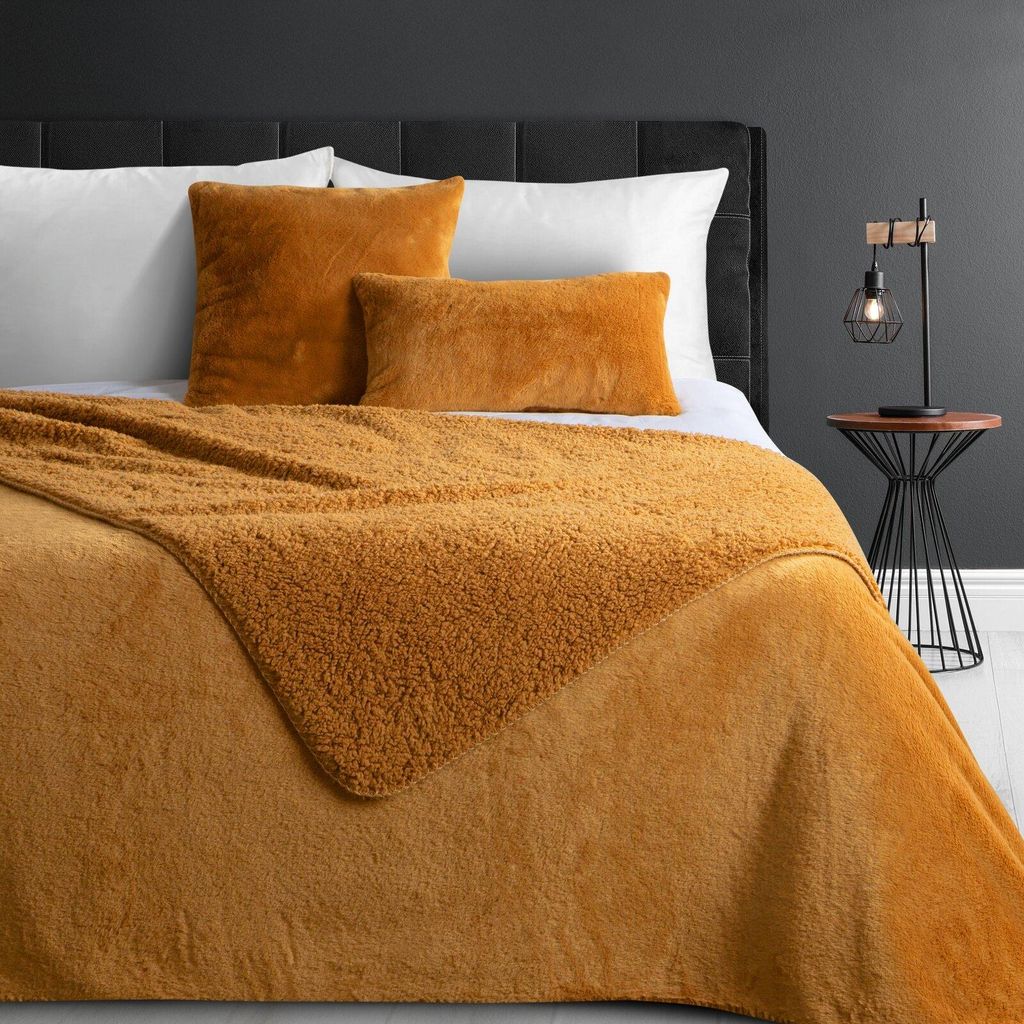 EUROFIRANY | Bettdecke - Tagesdecke - 220 x 240 cm - gelbe Steppdecke