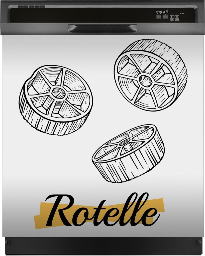 Aufkleber sticker 60x60 cm Dekorative folie Spülmaschine - Italienische Nudeln Pasta