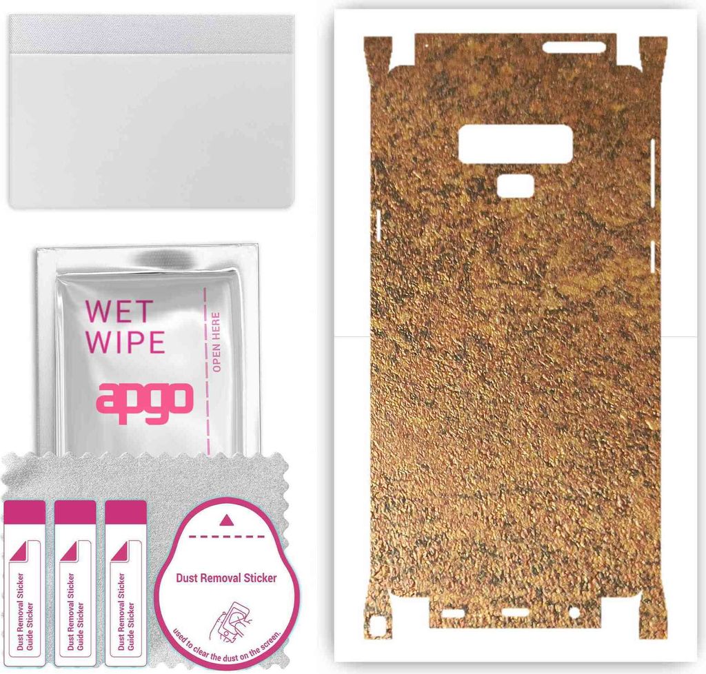 apgo Rückseite + Seiten Schutzfolie, Skin, kompatibel mit Samsung Galaxy Note 9, Hinten Displayschutzfolie aus Vinylfolie, kratzfest, einfache Mon...