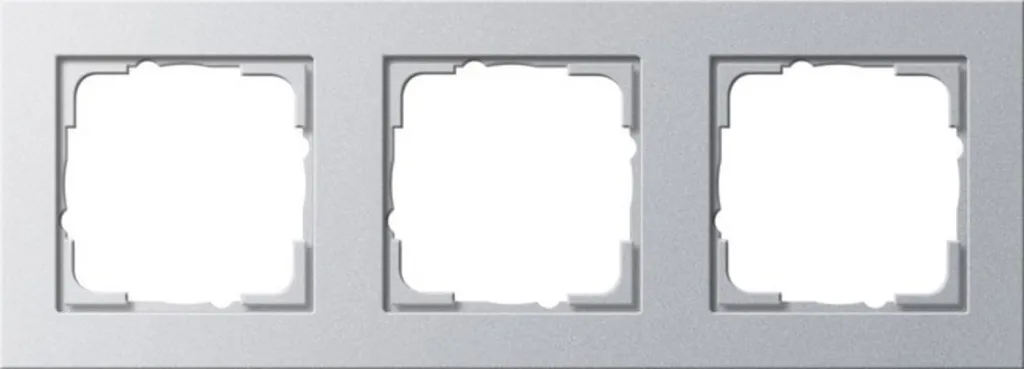 GIRA E2 Cadre 3 postes aluminium laqué f.GEB-K pour finition murale