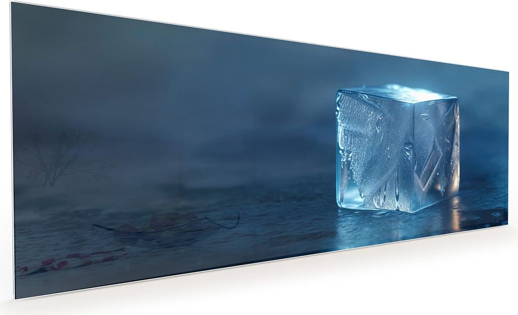 Küchenrückwand Spritzschutz Glas mit Motiv Eiswürfel 40 x 40 cm