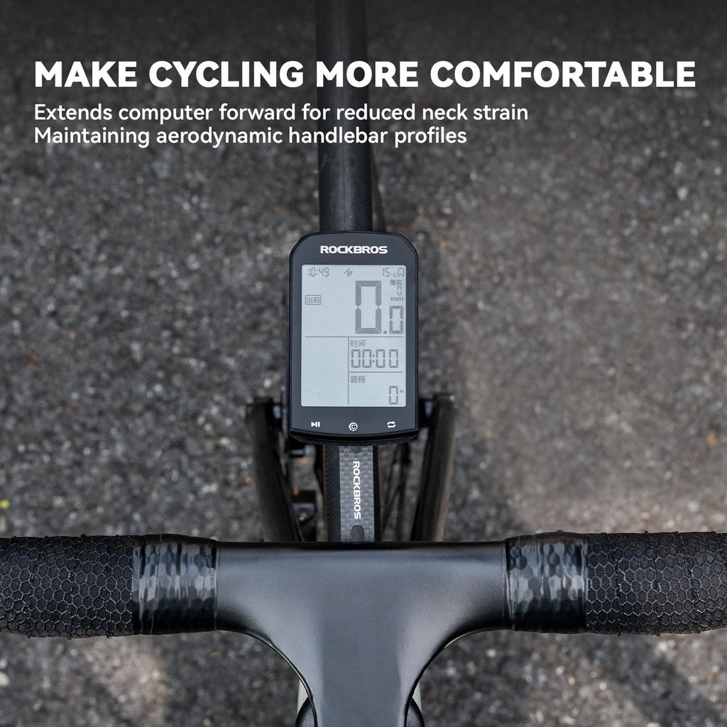 Support Vélo Fibre De Carbone – Compatible Garmin, Wahoo, Bryton + Fixation Lumière & Caméra Action
