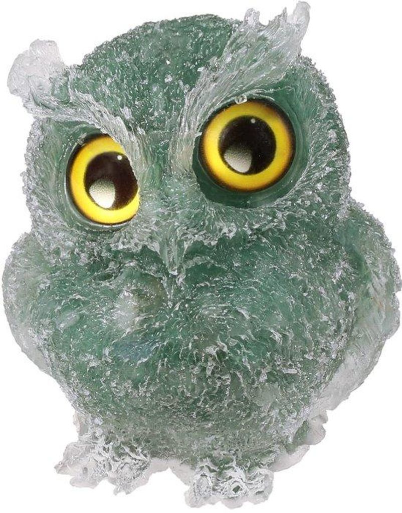 Aventurijn-Ul-Stein-Decor 2,5 Zoll grün, handgeschnitzt, Kristall-Ul-Skulptur, Geschenk, ca. 60-65 cm hoch
