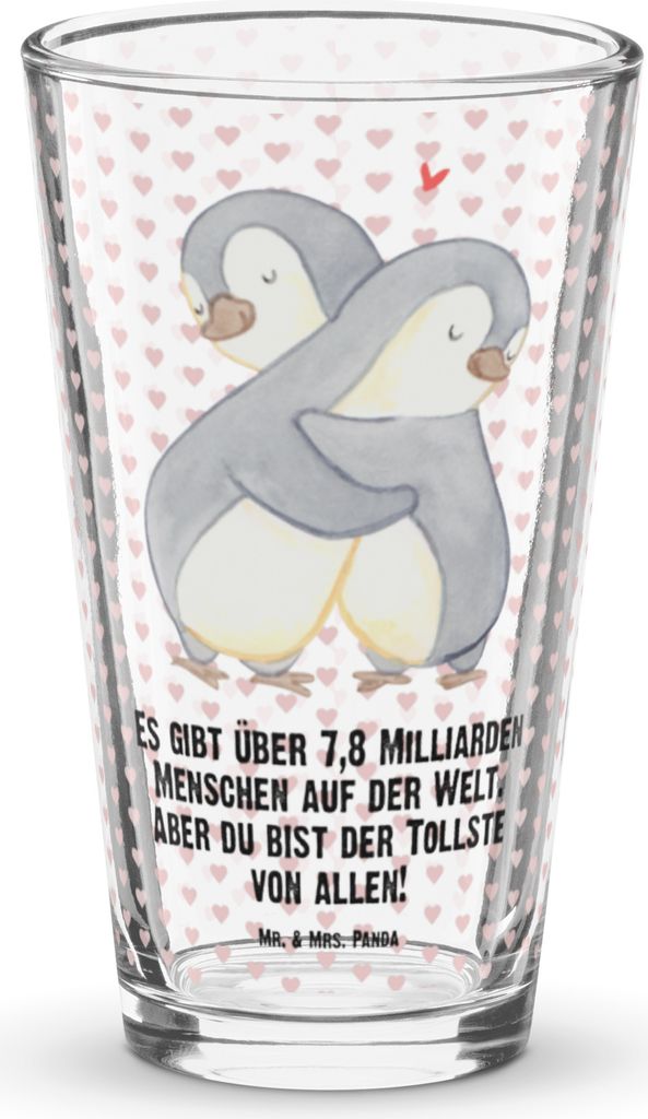 Mr. & Mrs. Panda Glas Pinguine Kuscheln - Transparent - Geschenk, Freundin, Hochzeitstag, Valentinstag, Tumbler, für Frauen, Jahrestag, Mitbringse...