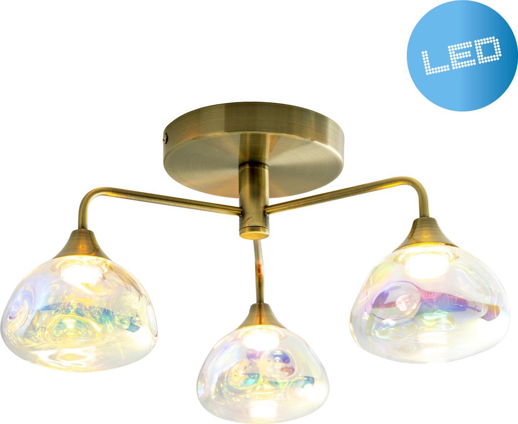 Näve LED Plafonnier VARNA Ø42cm 9W blanc chaud laiton Image du produit 