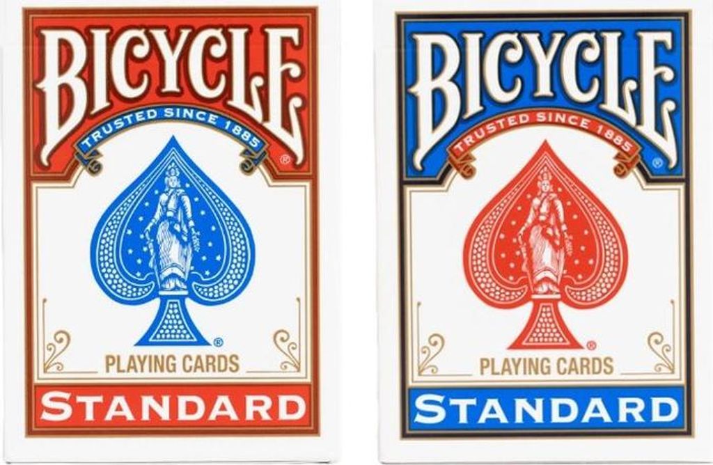 Cartes à jouer Bicycle – Dos du cavalier cadre doré (Rouge Image du produit 