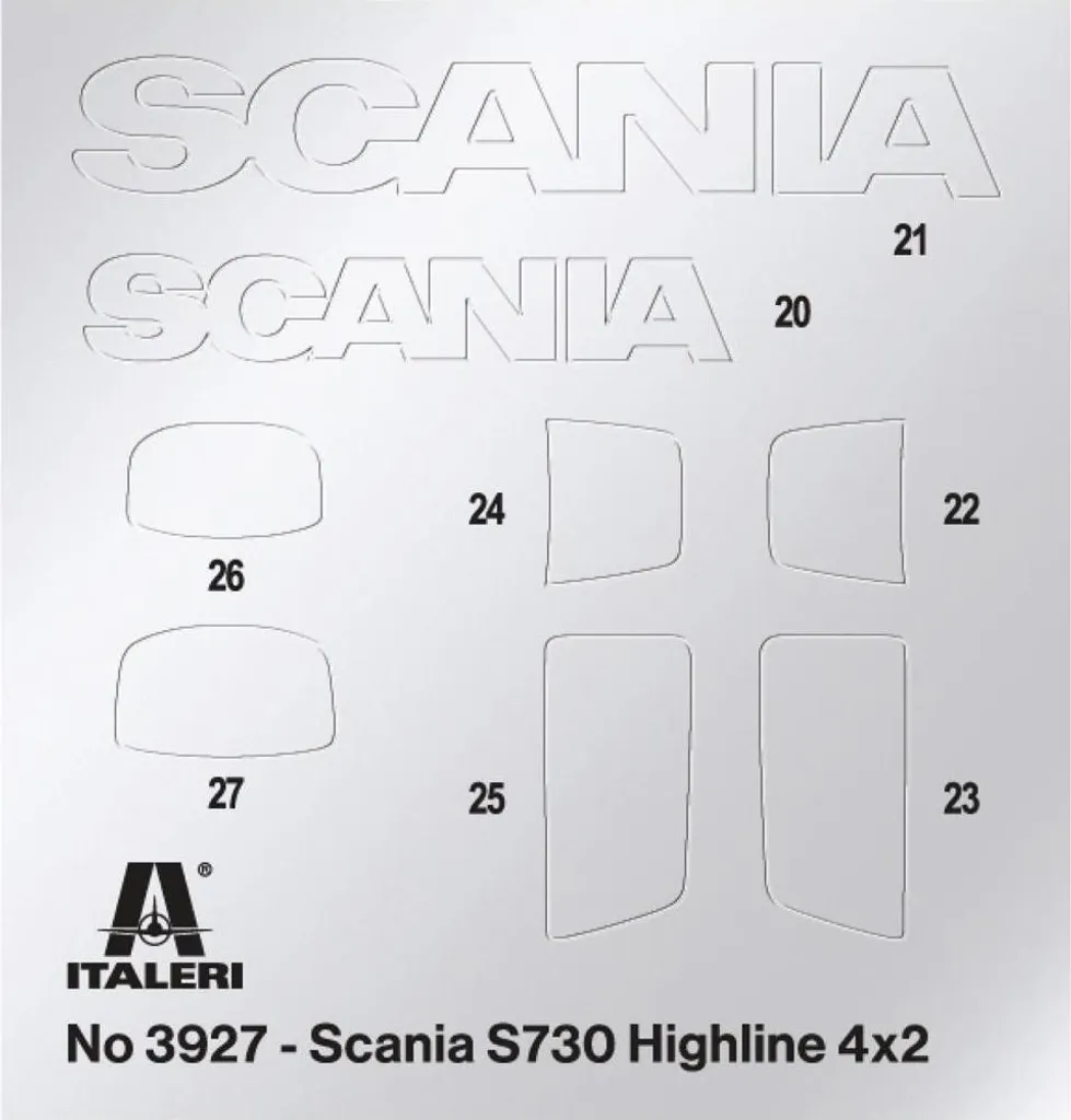 Scania S730 Highline 1:24 Kit Maquette Camion Détails V8 et Châssis