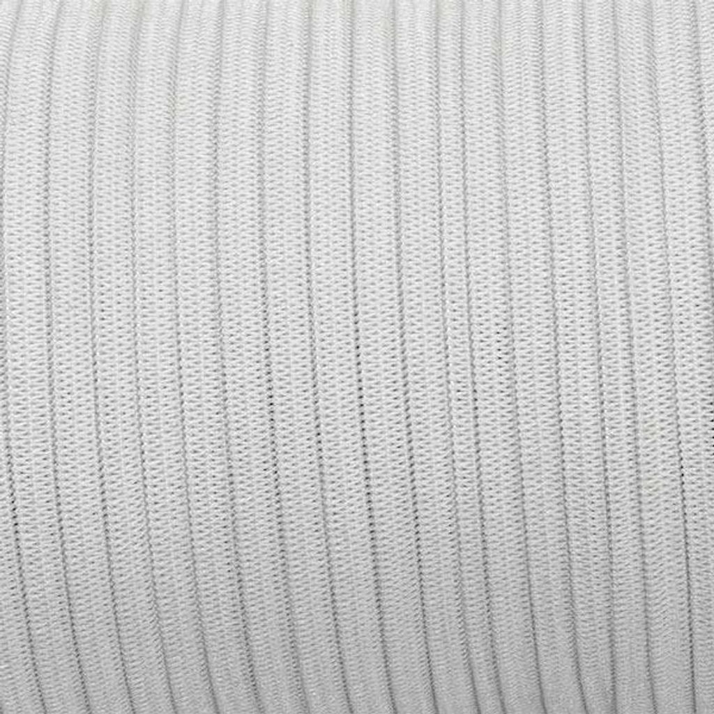 100m Gummiband Gummilitze 7mm flach gestrickt Stretch Elastisch in 19 Farben, Gurtband:336 grau