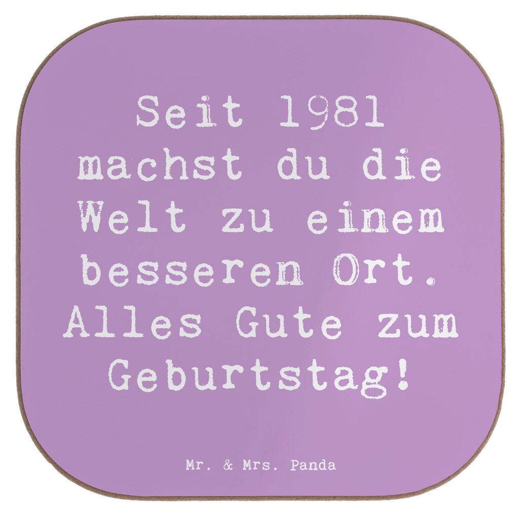 Mr. & Mrs. Panda Untersetzer Kaffee Spruch 1981 Geburtstag Produktbild 