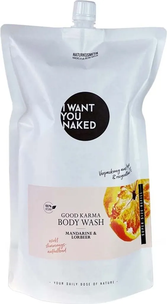 Ricarica Body Wash Good Karma 1L - Mandarino e Alloro - Sostenibile