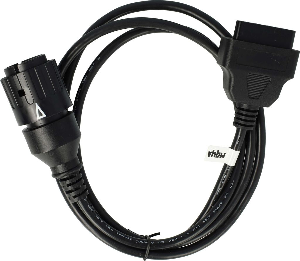 vhbw OBD Adapter 10 Pin auf OBD2 16Pin kompatibel mit BMW R Produktbild 