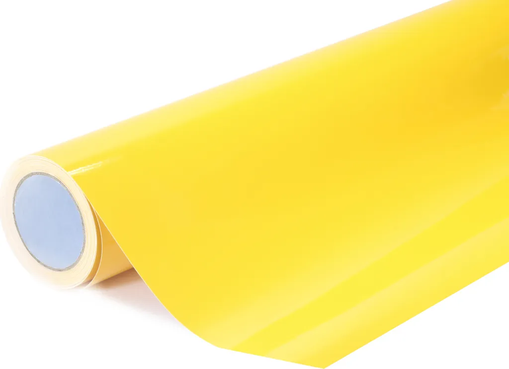 Film de covering jaune super brillant 152x1500cm pour voiture et déco