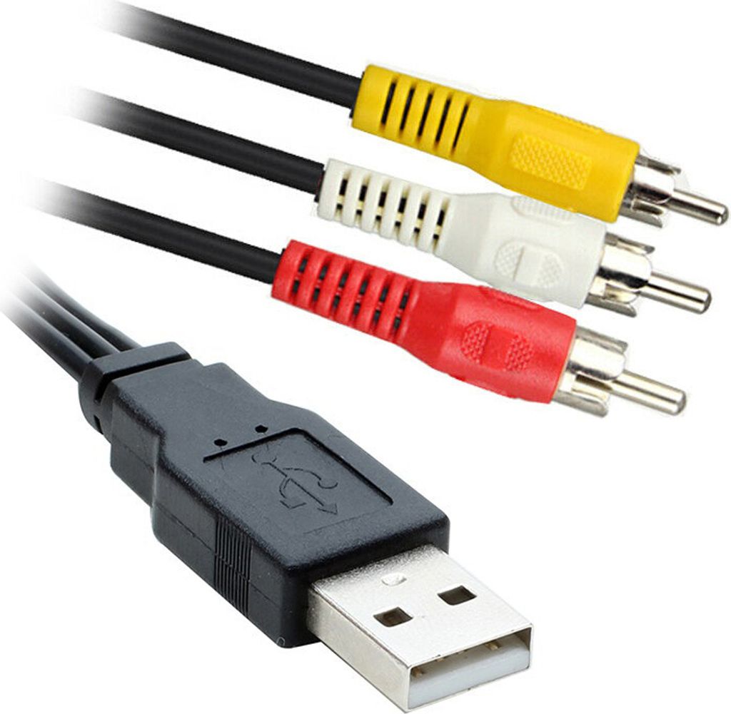 G53 USB 2.0 auf Cinch AV Kabel Adapter – 30 cm Audio Video Verbindung für TV PC Camcorder