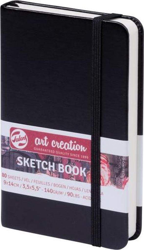 Talens Art Creation - Skizzenbuch Art Creation 80 weiße Blätter 140gr 90x140mm schwarz | 5 Stück