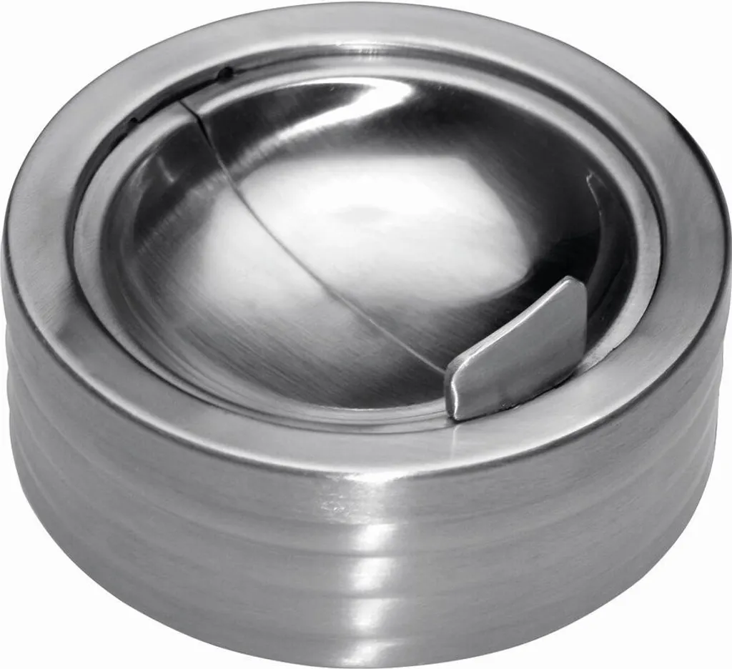 chg 3315-00 Cendrier à clapet mécanique en acier inoxydable brossé