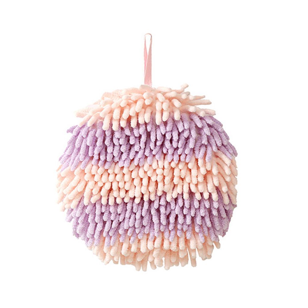 Handtuch Wasser saugfähig, tränenfeste Nicht-Schüttler faderloser Anti-Rutsch-Lanyard-Hangable Chenille Tischtuch Küchenversorgung-Rosa