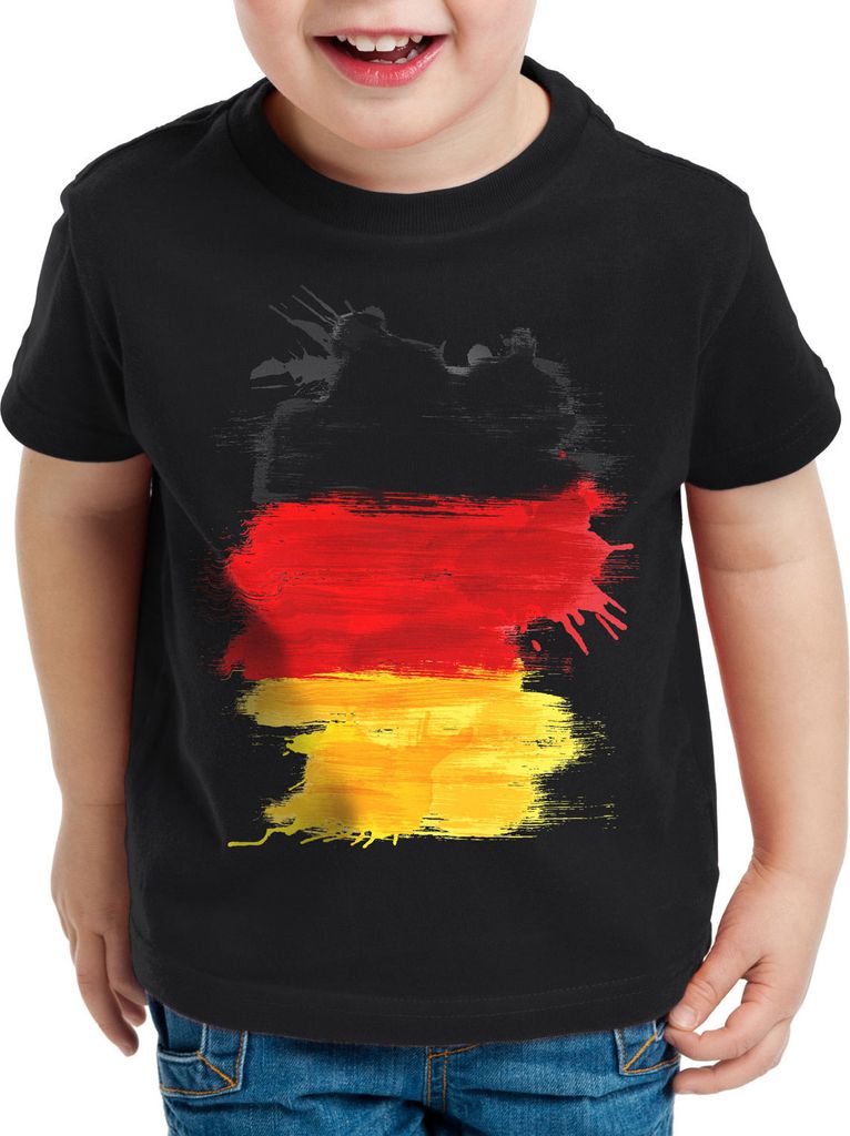 BaumwolleCloud Flagge Deutschland Kinder T-Shirt Fußball Sport Germany WM EM Fahne