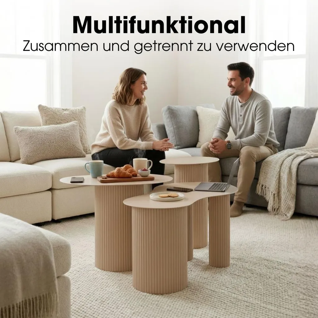 Table d'appoint de salon modulable pour optimiser l'espace de votre séjour