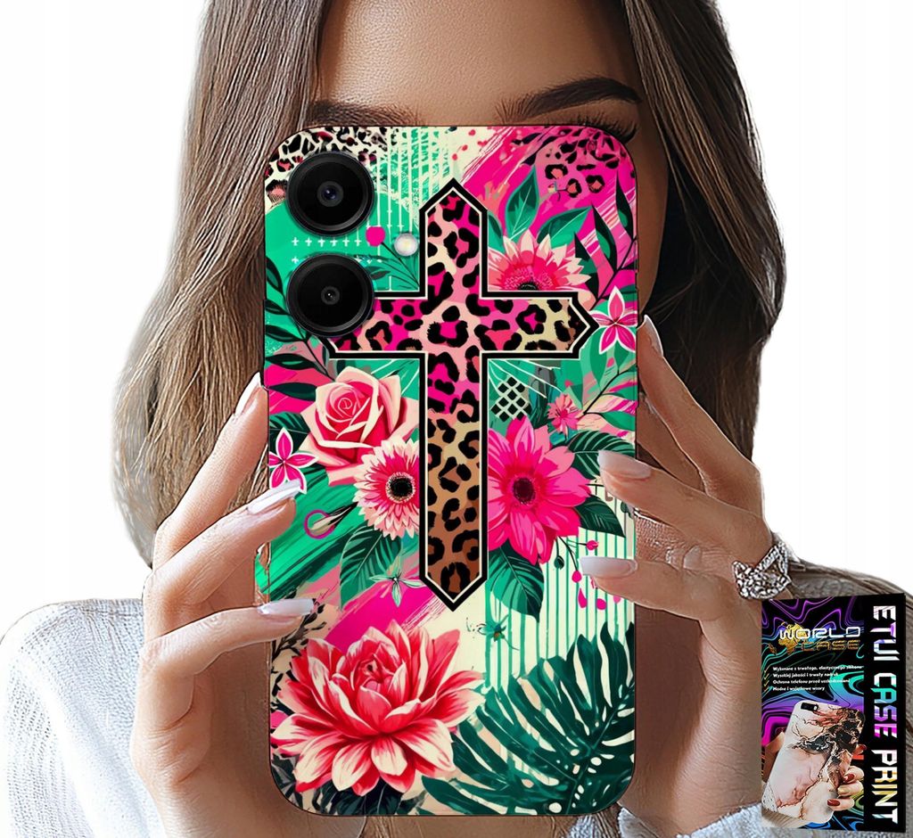Etui Für Samsung Galaxy A06 5G - Kreuz, Rose Christentum Jesus Rücken