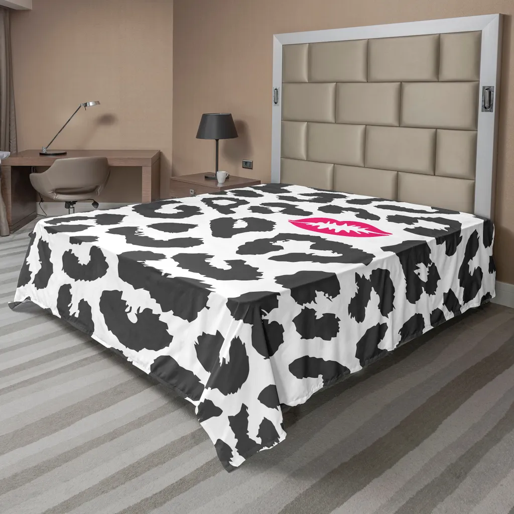 Drap de lit doux anti-plis imprimé léopard pour un sommeil de qualité