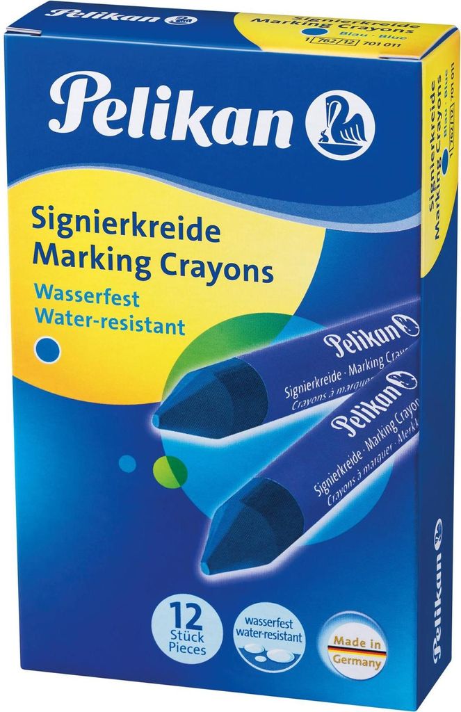 Pelikan Signierkreide 762, blau, Durchmesser: 13,5 mm geeignet für rauhe Untergründe wie Metall (auch heißem) (701011)