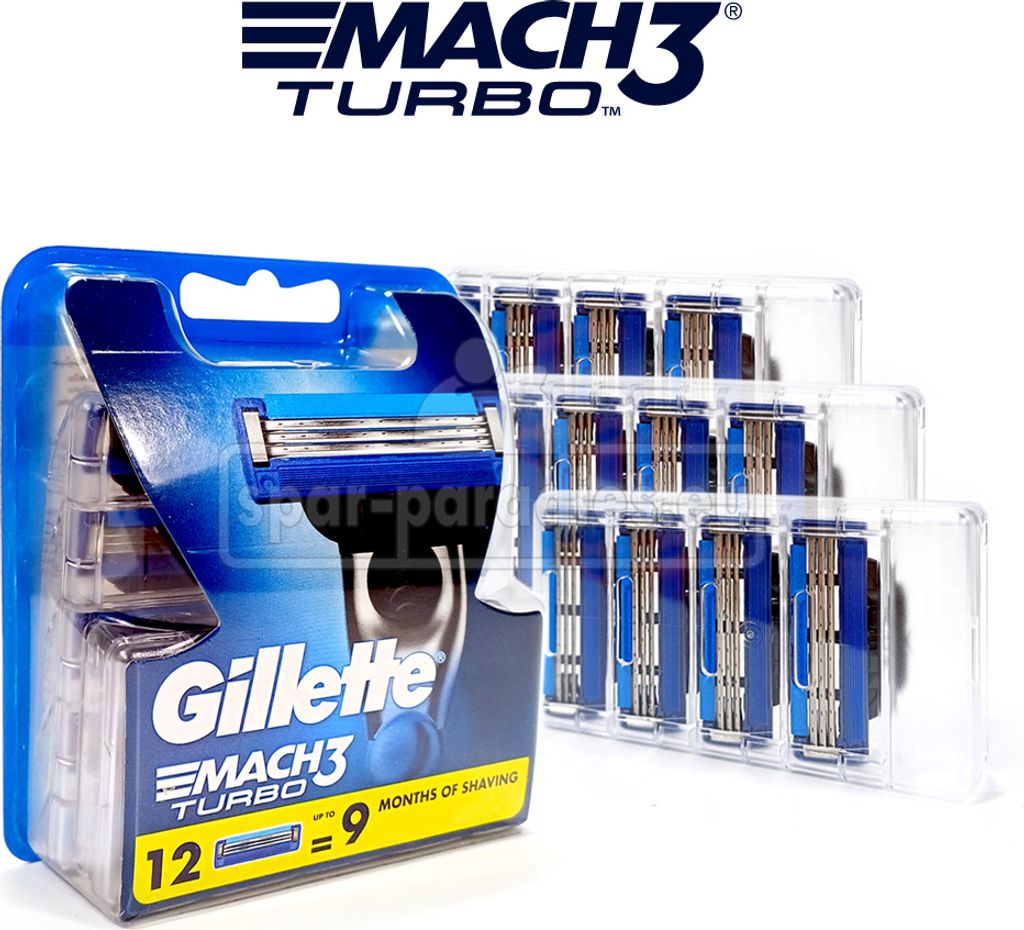 Gillette Mach 3 Turbo Rasierklingen, 4er Blister-Pack  x 3 Produktbild 