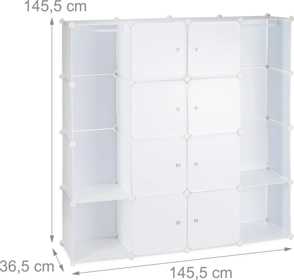 Gagnez de la place avec cette armoire 12 cases anti-poussière facile