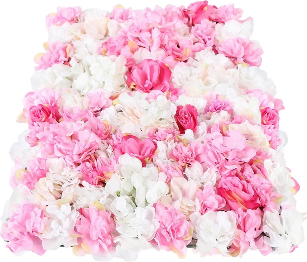 Panneaux Muraux Fleurs Artificielles Roses : Décor Floral Durable