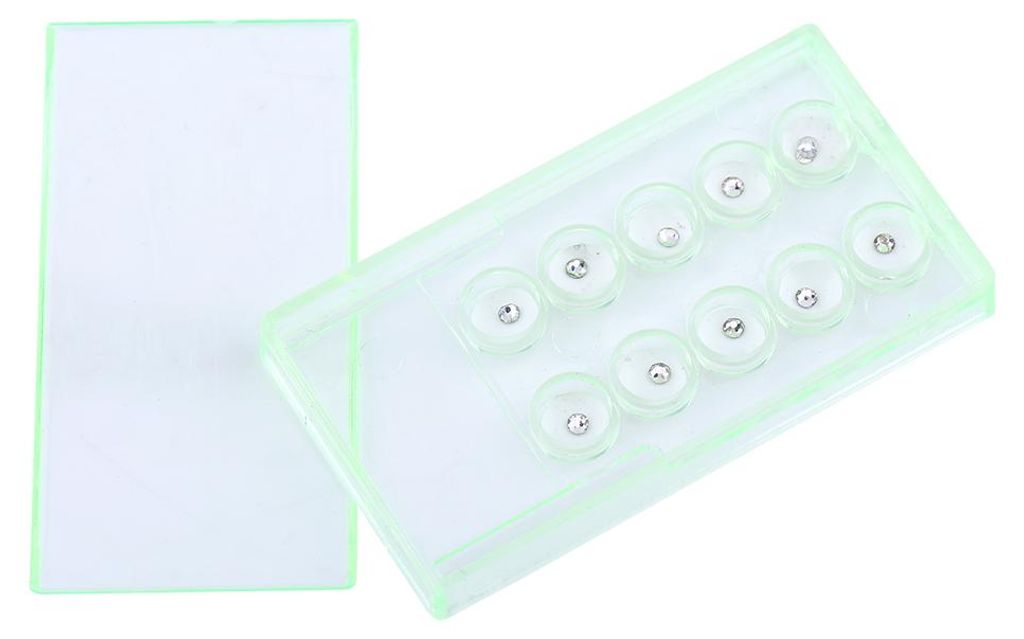 Zahnkristall-Set, 10 Stück, Edelsteine, Ornamente, 2 mm, Zahnschmucksteine, mit Box zur Dekoration