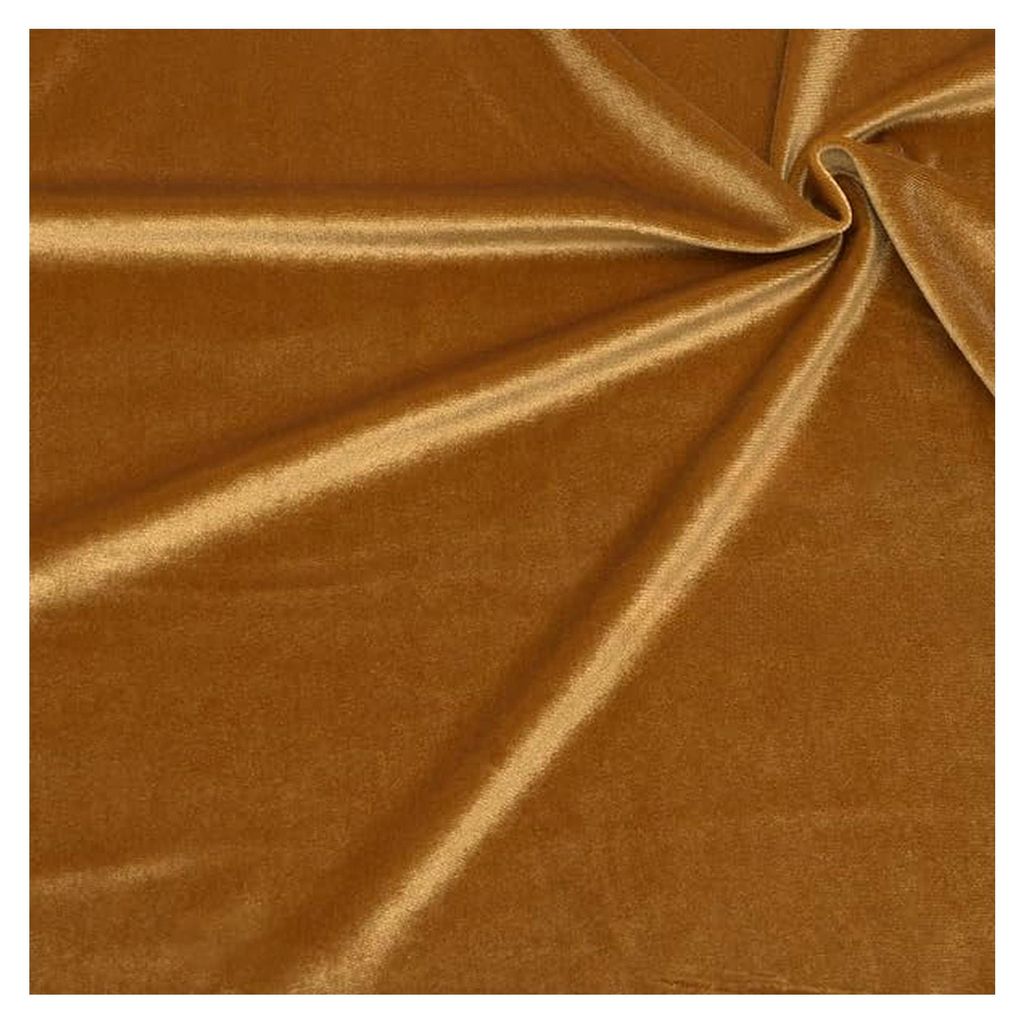 Stretch-Pannesamt Stoff - Meterware, Farbe Gold - Standard 100 - zum Nähen von Bekleidung, Kostümen und Dekorationen